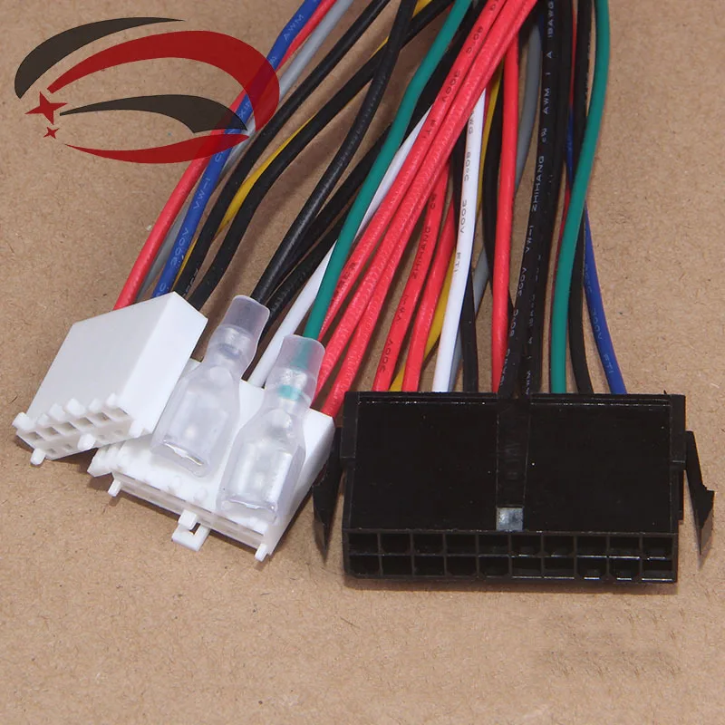 20Pin ATX к 2 портовому 6Pin на конвертер блока питания Кабель Шнур 20 см для 286 386 486 586