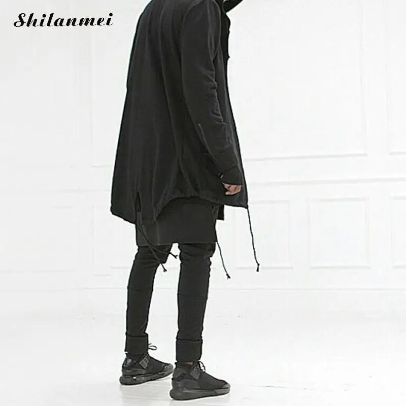 Новая мода мужские толстовки с капюшоном хип хоп панк рок стиль куртка Мантия