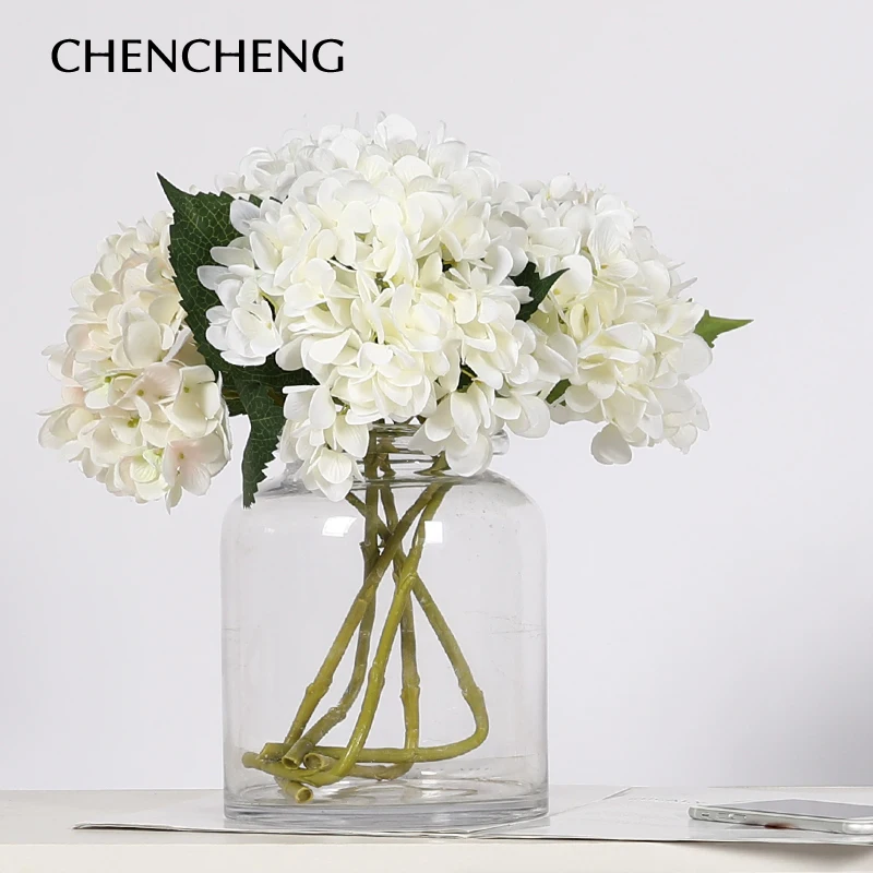 CHENCHENG 1 шт. шелковые искусственные цветы гортензии букет для свадьбы декоративные домашний