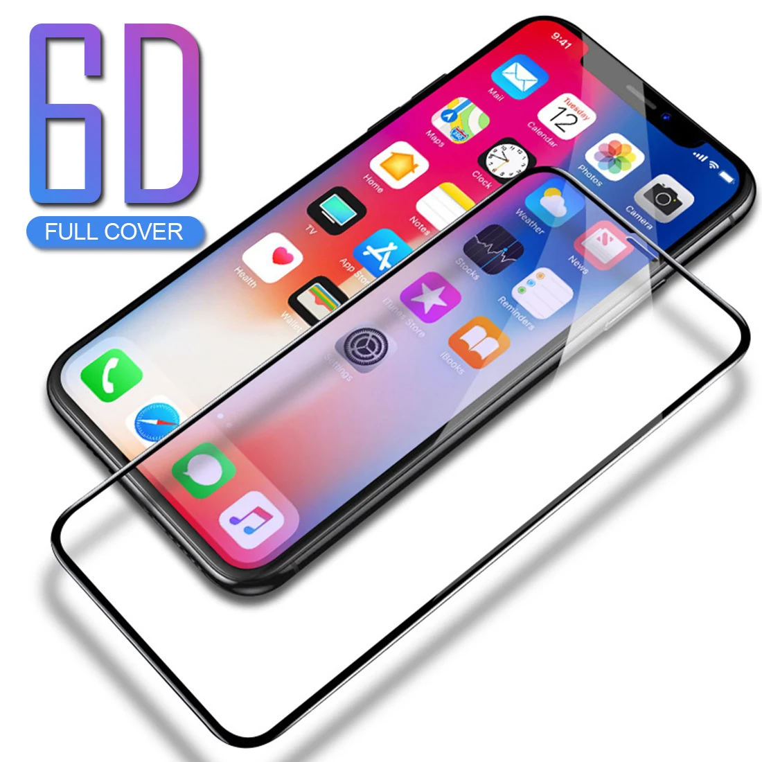 Для iphone 6 6s Plus 8 7 X 6D стекло Полный экран протектор для 5 5S SE алюминиевый сплав