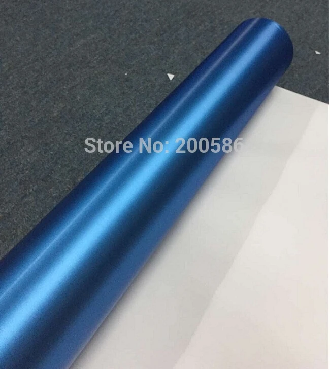 Матовая хромированная матовая светло-голубая стальная виниловая пленка для