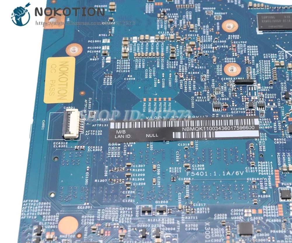 NOKOTION для acer aspire VN7-571 VN7-571G Материнская плата ноутбука NBMQK11003 NBMQK11003 448.02f080011 SR1EF I5-4210U cpu 840 M gpu