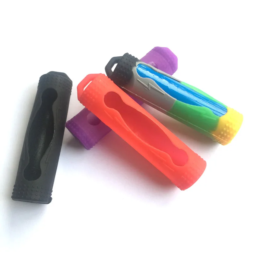 Силиконовые чехлы для аккумуляторов 18650 Защитные Чехлы цветные мягкие резиновые
