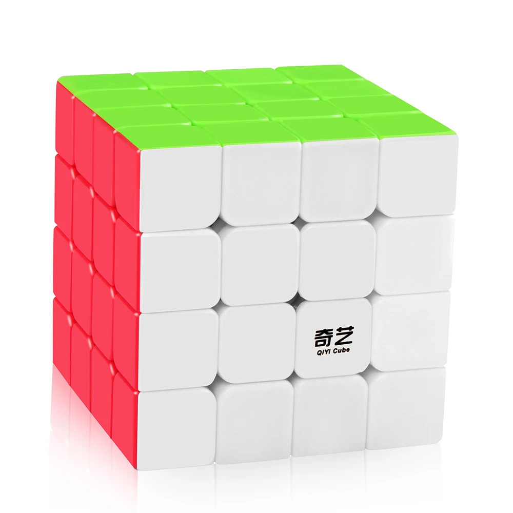 D-FantiX Qiyi Qiyuan S 4x4x4 Скорость кубик рубика Нет наклейки гладкой профессиональный Magic Cube головоломки Непоседа развивающие игрушки взрослых детей - Цвет: 4x4 Stickerless