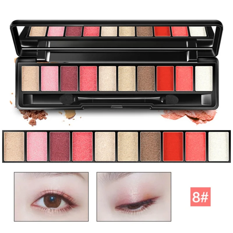 10 цветов Professional для дам Eye Shadow матовые тени век Palette Matte Шелковый пигмент