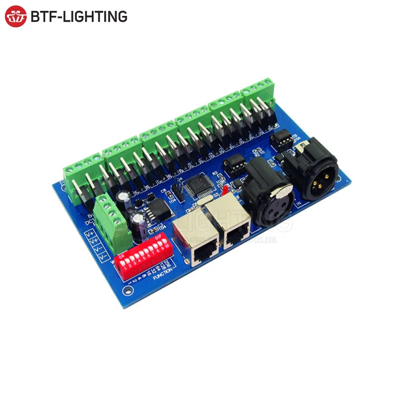 DMX512 Контроллер 3CH/4CH/6CH/8CH/9CH/12CH/27CH RJ45 dmx контроллер для светодиодной ленсветильник |