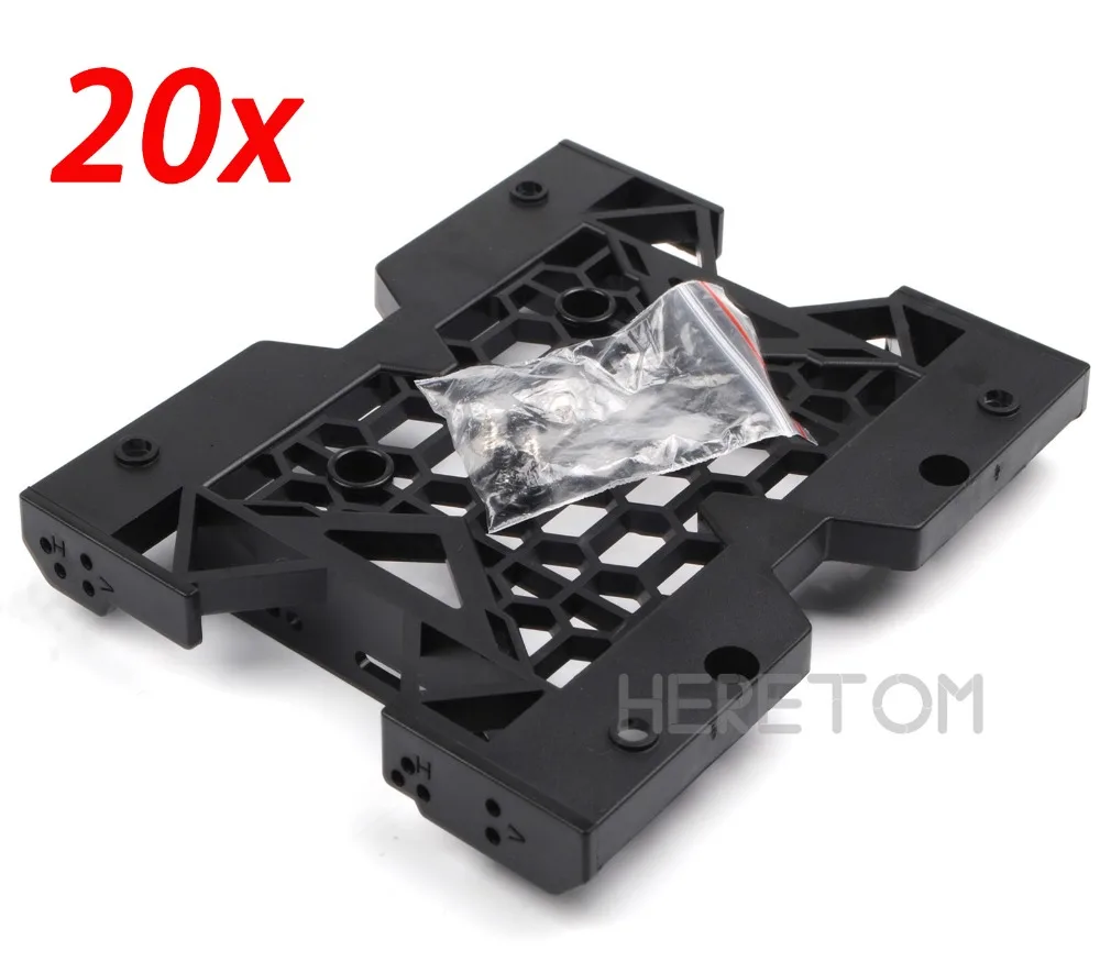 Heretom 20pcs 5,2" до 3,5" 2," кронштейн лотка монтажный охлаждающий вентилятор адаптер для жесткого диска SSD жесткий диск с винтами