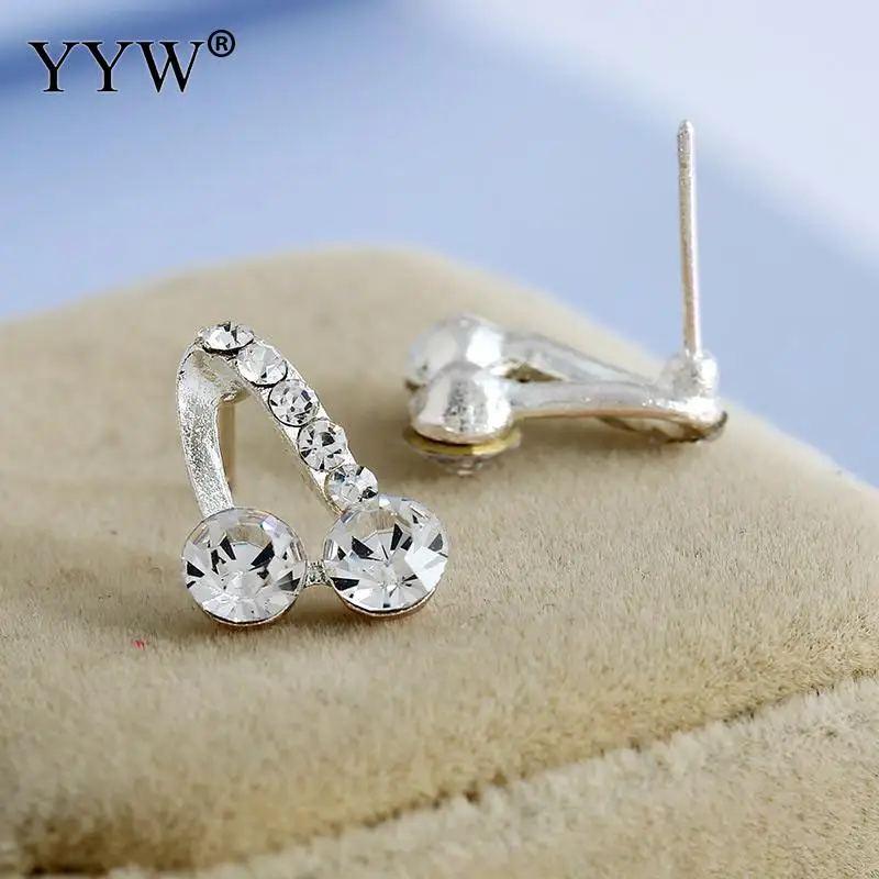 YYW модные серьги гвоздики для женщин роскошные верхние прозрачные циркониевые