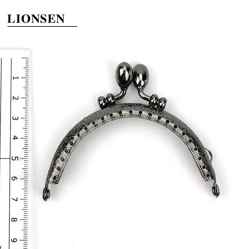 LIONSEN 8,5 см бутон Ретро круглая металлическая ручка-каркас для кошелька для клатч монета поцелуй застежка замок античная бронза фурнитура сумка аксессуар