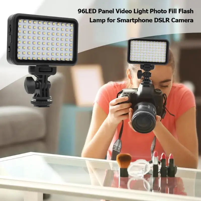 ALLOYSEED освещение для фотосъемки 96 LED панель видео свет фото заполняющая вспышка