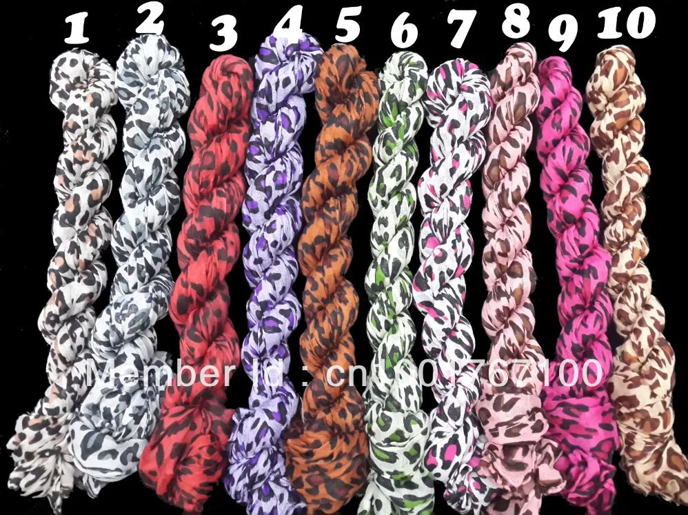 Модный женский гофрированный шарф с леопардовым принтом 20 шт./лот накидка шаль