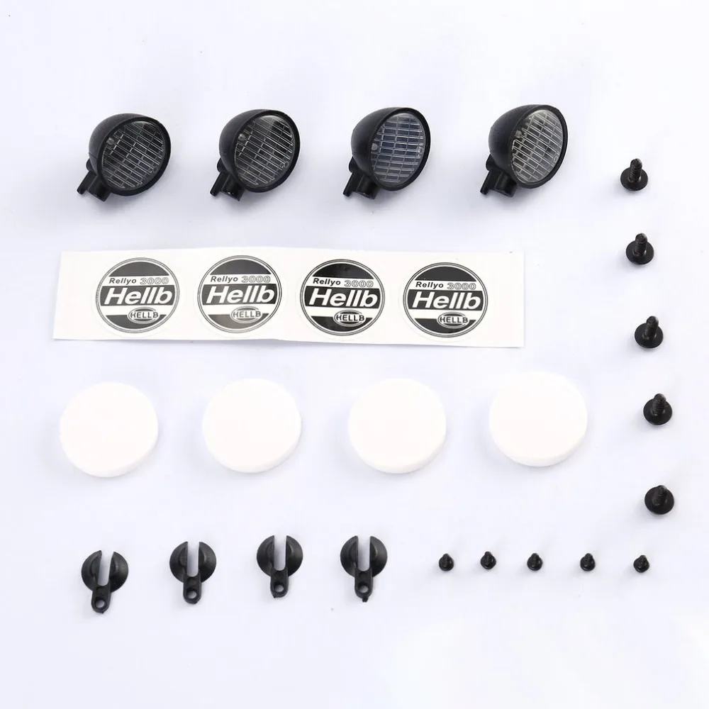 4 Светодиодный Фонари абажура Roof поисковый фонарь 1/10 1/8 Traxxas HSP Redcat RC4WD Tamiya осевой
