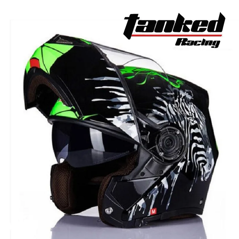 Мотоциклетный шлем с двойными линзами открытым лицом из АБС-пластика |