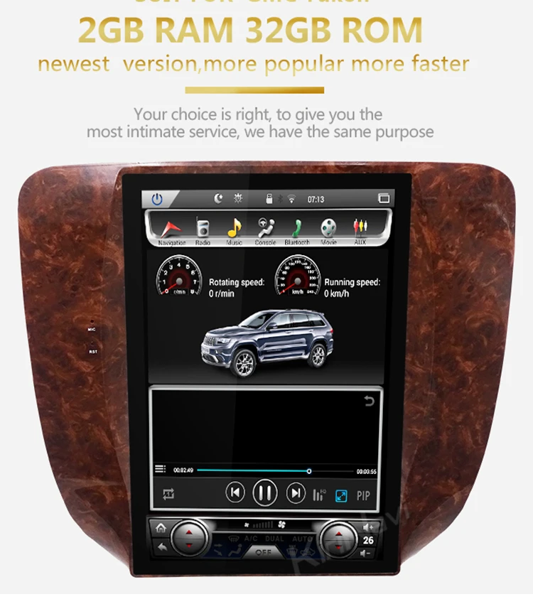 KiriNavi 12," Android 8,1 автомобильный радиоприемник dvd-плеер gps навигация для Chevrolet Silverado Suburban Avalanche GMC Sierra Yukon