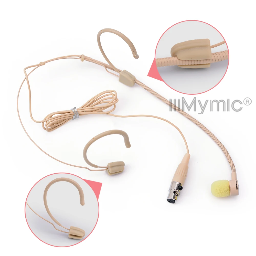 Фото Идеально подходит для пения концерта! 3Pin XLR гарнитура Головной микрофон Однонаправленный конденсаторный микрофон для передатчика AKG Bodypack №4
