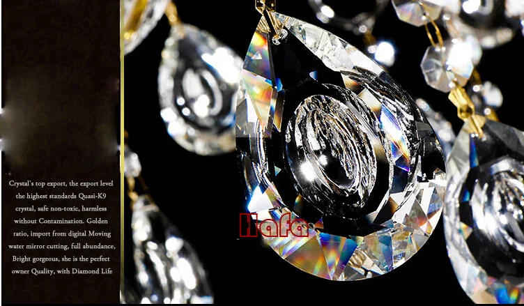 Модные хрустальные люстры лобби большие 15 светильников золотые прозрачные K9|light