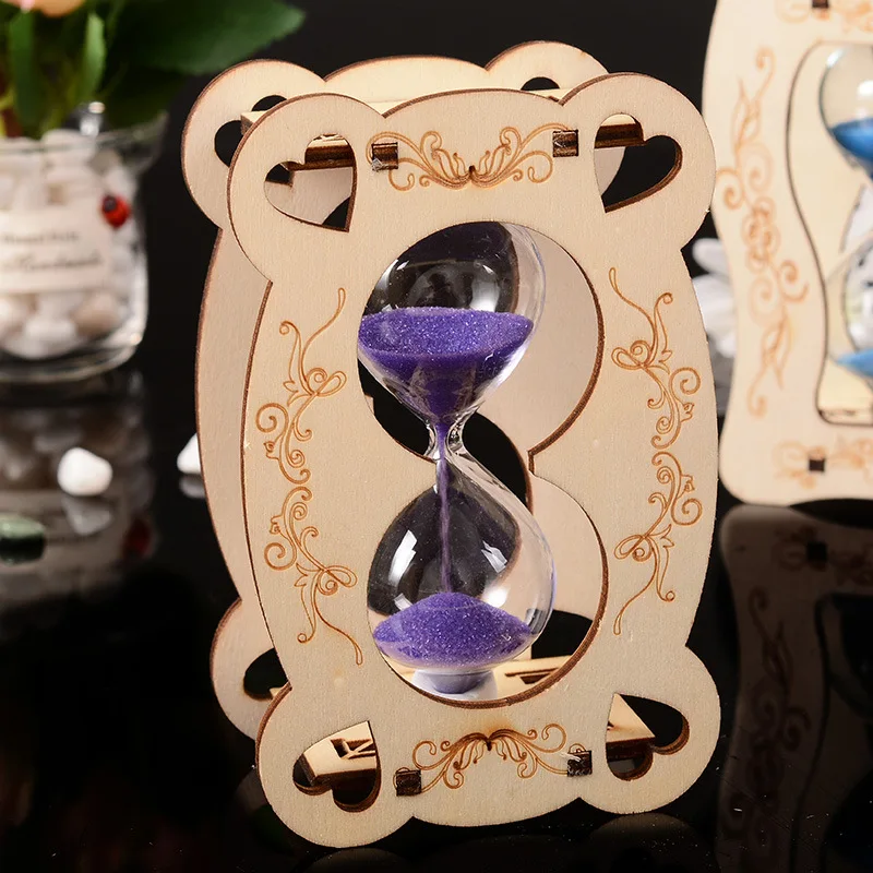 2 шт. маленькие песочные часы на столешнице деревянное ремесло таймер сделай чай