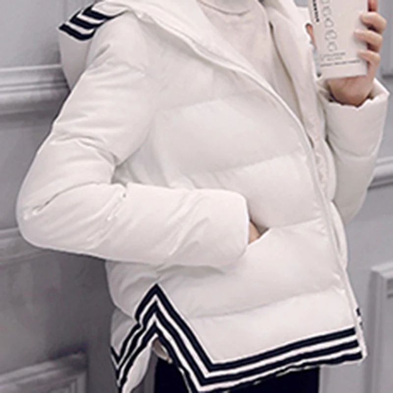 Новое Осеннее и зимнее модное Короткое женское хлопковое пальто с длинным