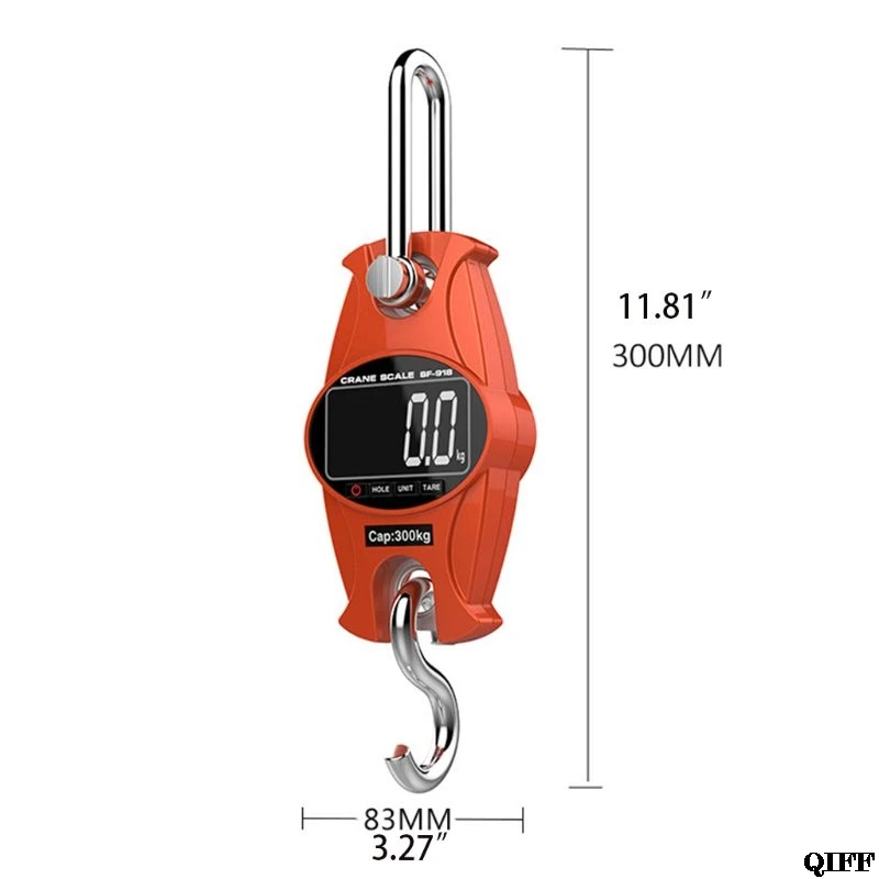 Цифровые весы 300 кг/600 фунтов SF-918 Почтовые весы промышленные сверхмощные крановые весы оранжевые для дома фермы охоты