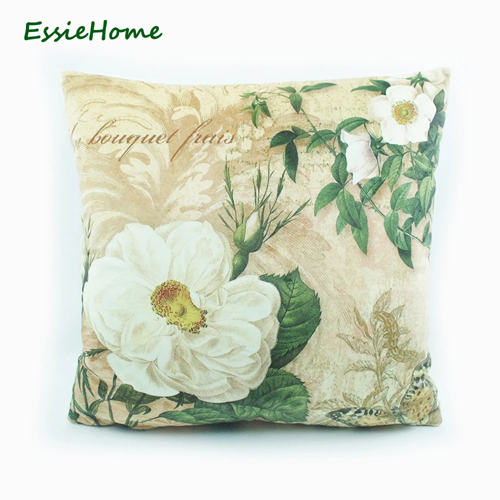 Мягкие high end бархат цифровой печати Винтаж белая роза Библии Гортензия цветочный