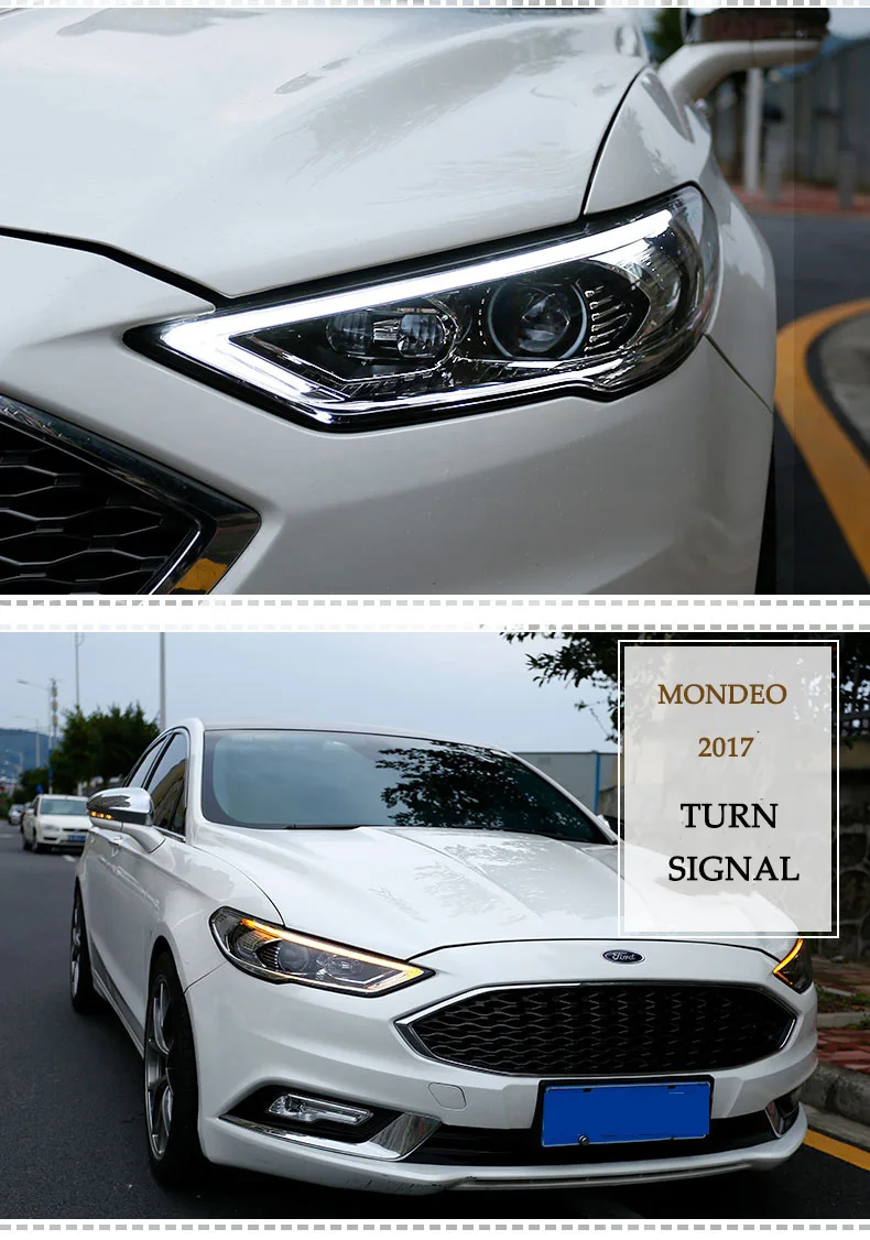 D-YL Автомобиль Стайлинг фара для Ford Mondeo фары fusion светодиодный фары DRL Hid биксеноновые фары объектив