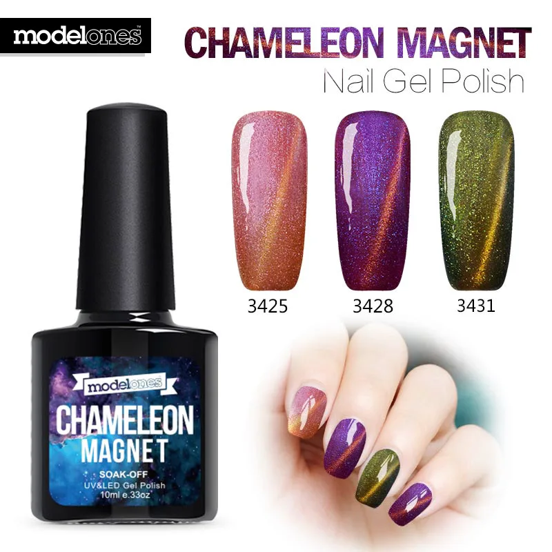 Modelones 3 шт./лот УФ Chameleoon привлекательный Гелевый лак Soak Off ногтей гель для DIY Nail Art
