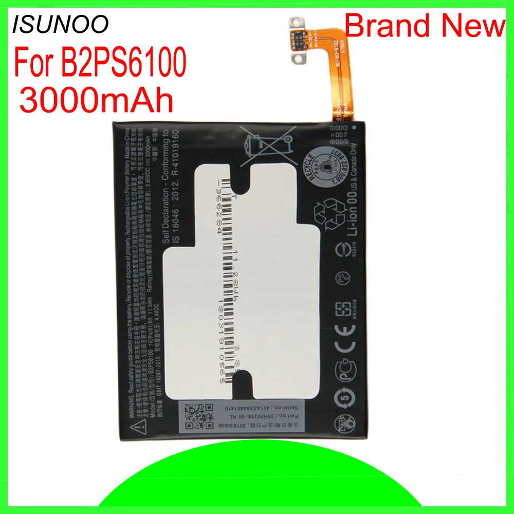 ISUNOO 10 шт./лот 3000 мАч B2PS6100 Сменный аккумулятор для One M10 / Lifestyle M10H M10U