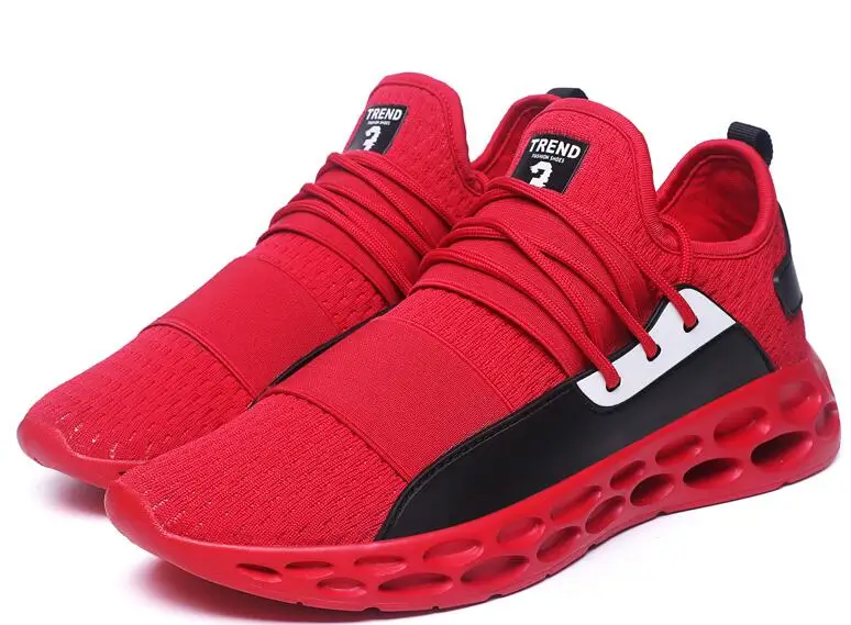 red 2 Мужские Легкие беговые кроссовки на плоской подошве; Masculino Adulto; обувь для мужчин; женские кроссовки; Chaussure Femme; беговые кроссовки - Цвет: red 2