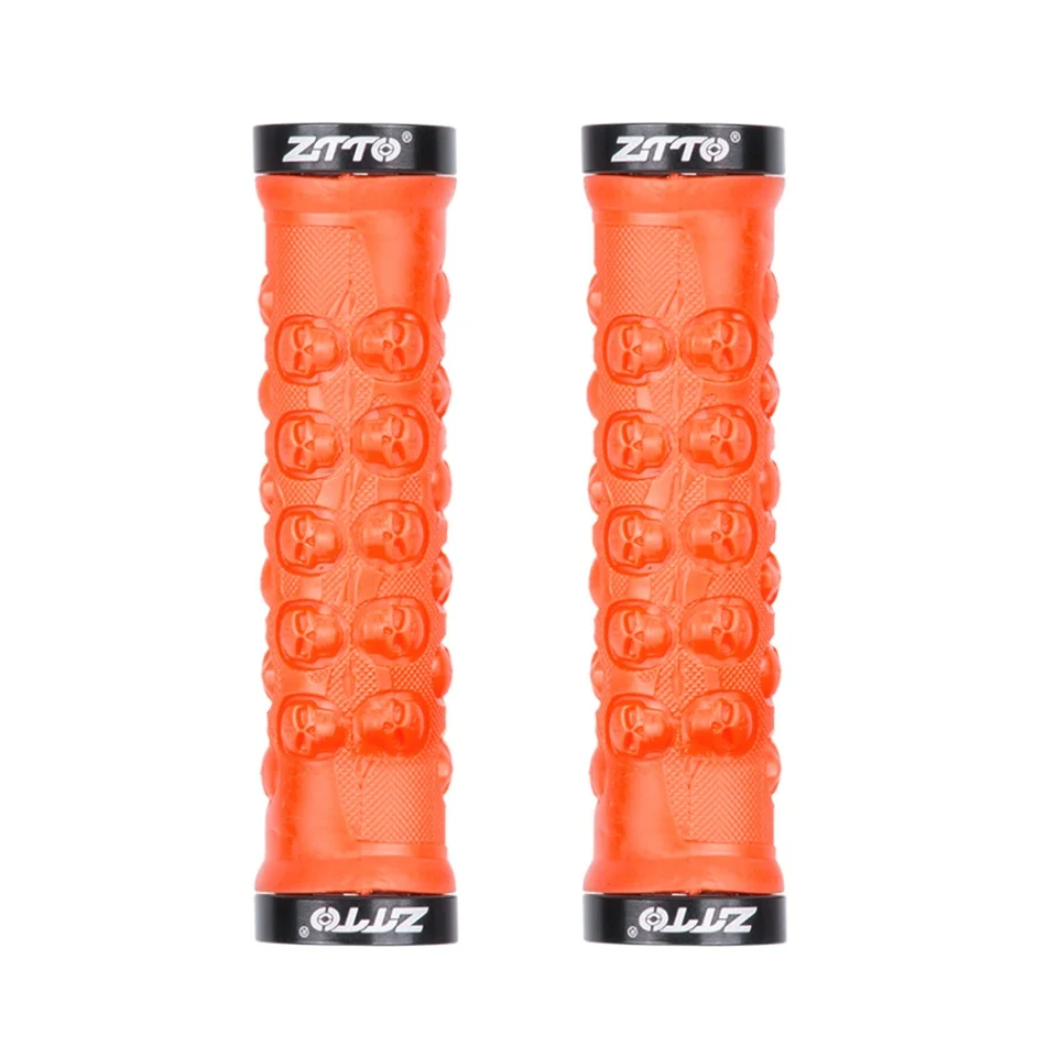 1 пара MTB руль ручки TPR резиновый замок на Нескользящие ручки для MTB складной велосипед велосипедный руль ручки резиновые - Цвет: Красный