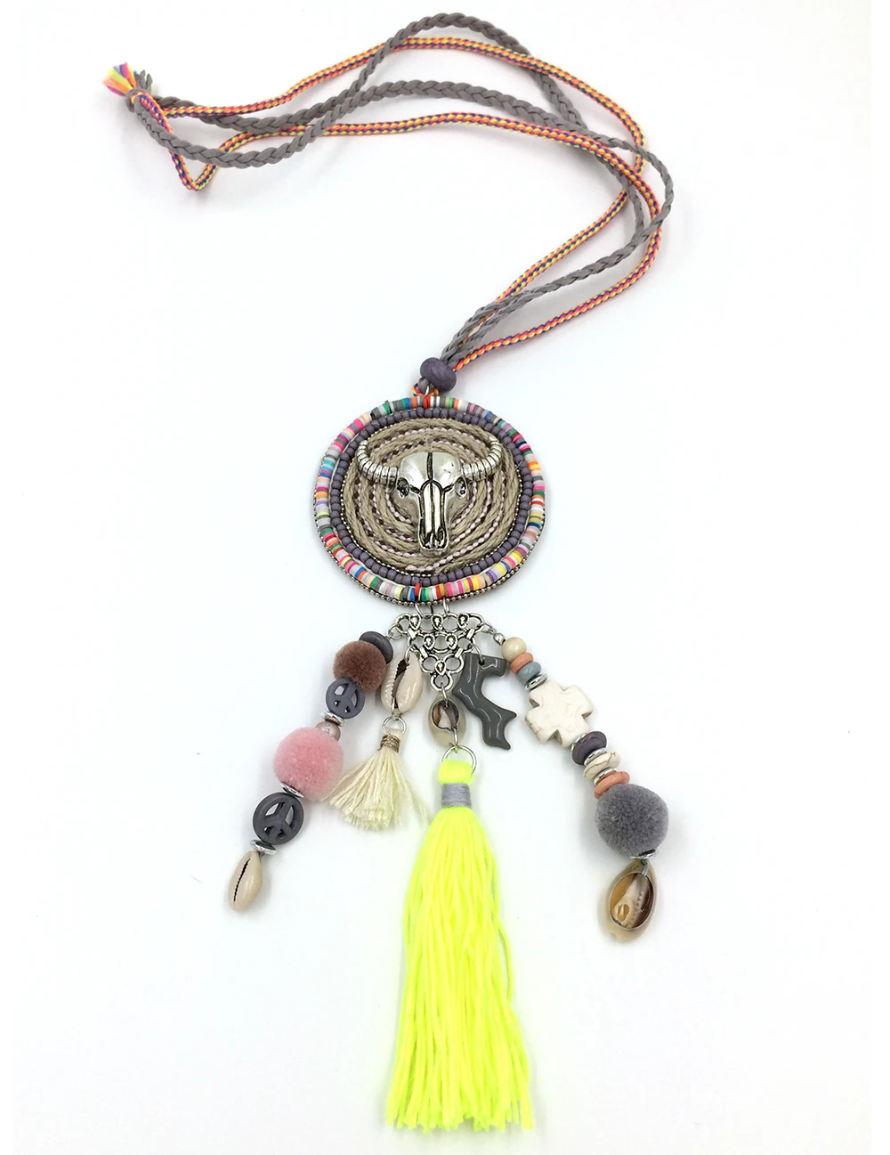 Новые богемные ожерелья в стиле бохо подвеска из античного серебра