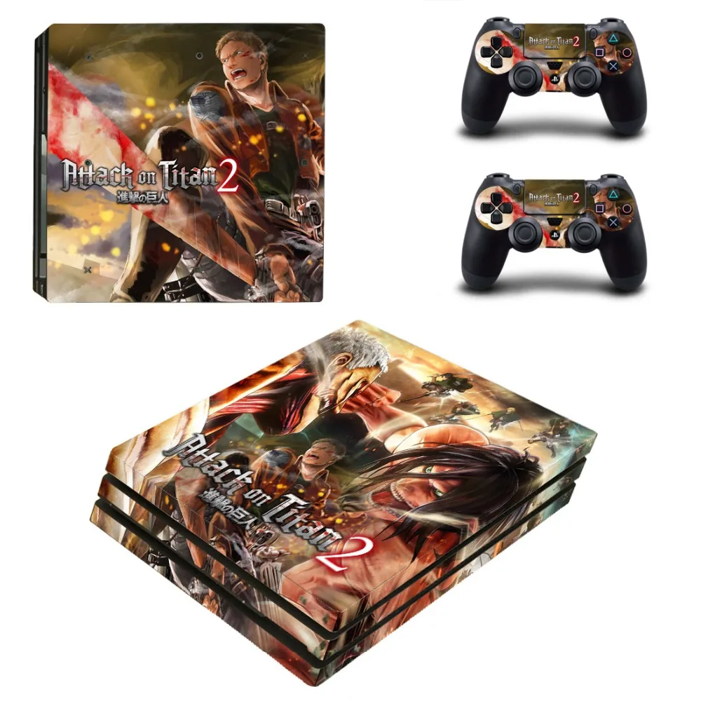 Аниме атака на Титанов 2 PS4 Pro наклейка кожу для PlayStation 4 консоль и контроллера