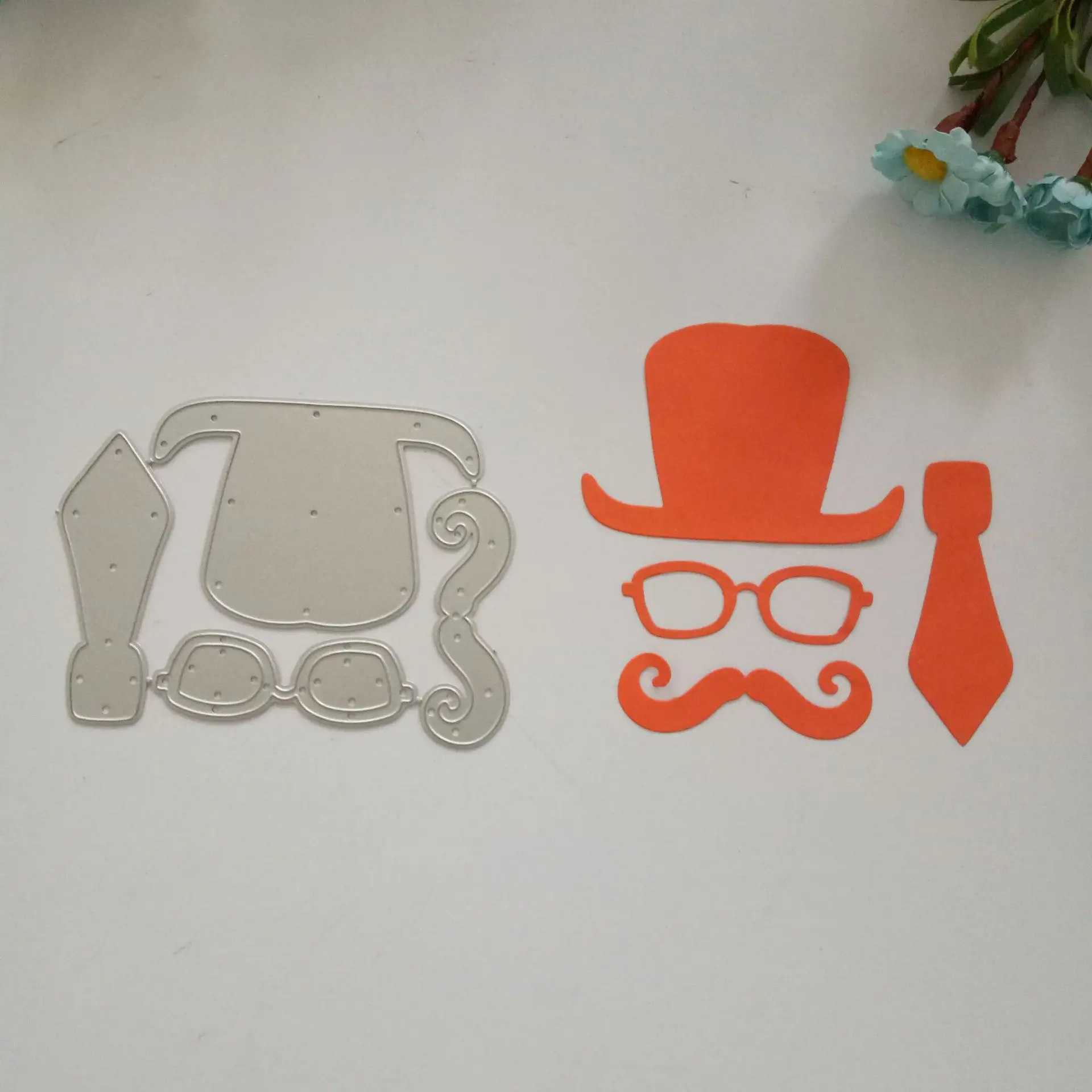 4 шт. шляпа/борода джентльмена формы металла резки штампы Трафаретный