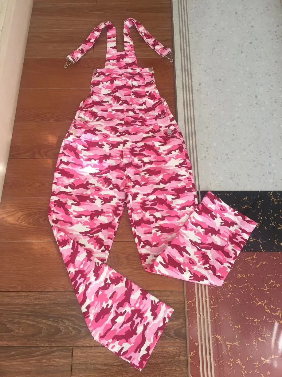 Женский камуфляжный комбинезон прямой 2019 уличный Повседневный Свободный в стиле