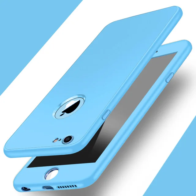 Sky Blue Ударопрочный защитный мягкий чехол для iPhone 5 5S SE бампер на 360 градусов на 5S, силиконовый чехол для телефона из ТПУ, чехол на заднюю панель 5 S 5,0" - Цвет: Sky Blue
