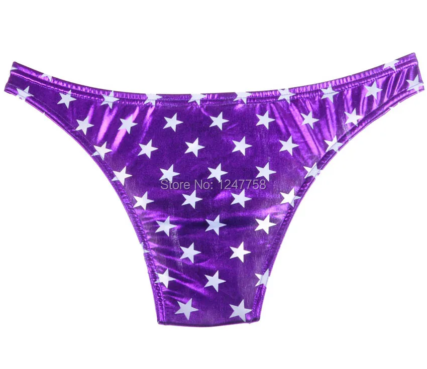 Мужские трусы-бикини короткие шорты со звездами блестящее нижнее белье |