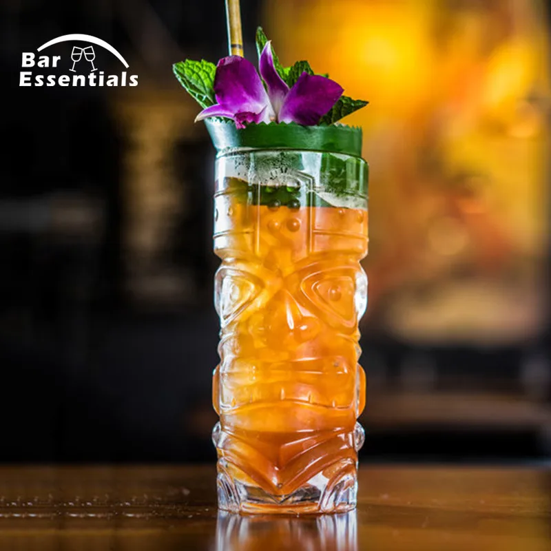 420 мл стеклянная tiki Коктейльная стеклянная tiki чашка для лица бокал для вина зомби коктейль