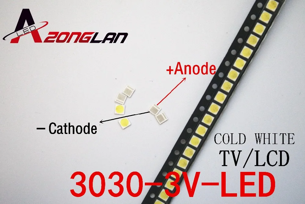 EVERLIGHT 1000 шт. светодиодная подсветка 1 Вт 3030 3В холодный белый 80 90LM ТВ применение 62