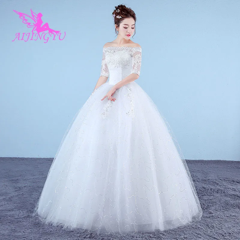 AIJINGYU платья weddingdress 2021 свадебное короткое платье Элегантное WK143 | Свадьбы и