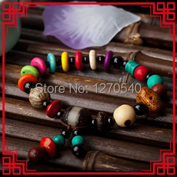 Браслет bodhi винтажный браслет из розового дерева с бусинами в виде Будды