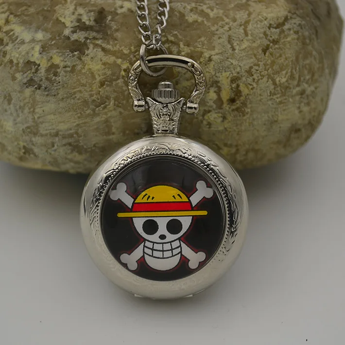 Череп один кусок карманные часы ожерелье женский черный Серебряный Бронзовый