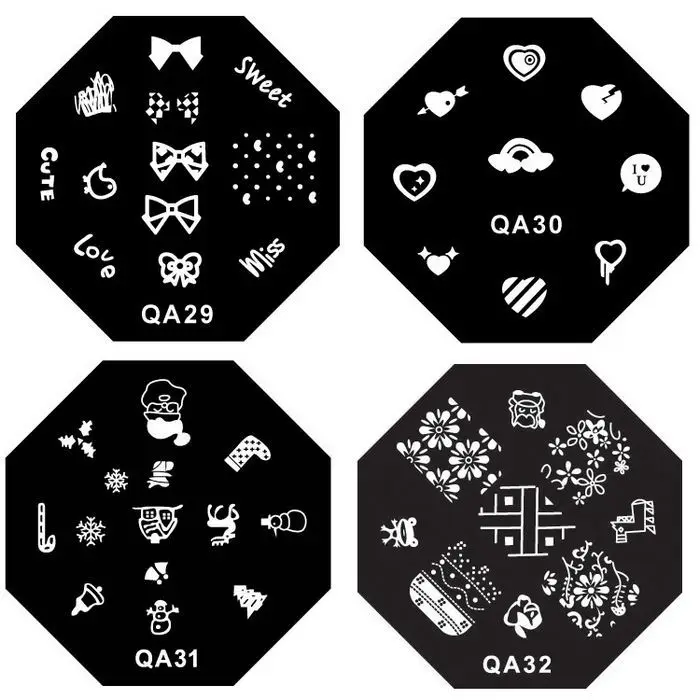 2020 Серия QA штамп для дизайна ногтей шаблон штамповки изображения новая