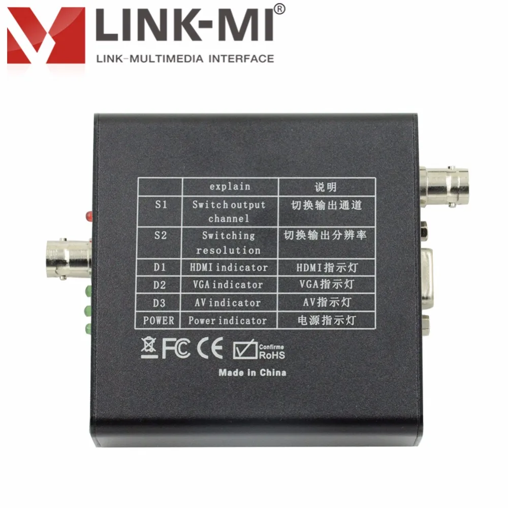 Фото LINK-MI AHD-HDMI/VGA/CVBS преобразователь 1080P видео AHD сигнал до 500 метра HDMI 1,4 аудио и изображение выход BNC в HDMI №5