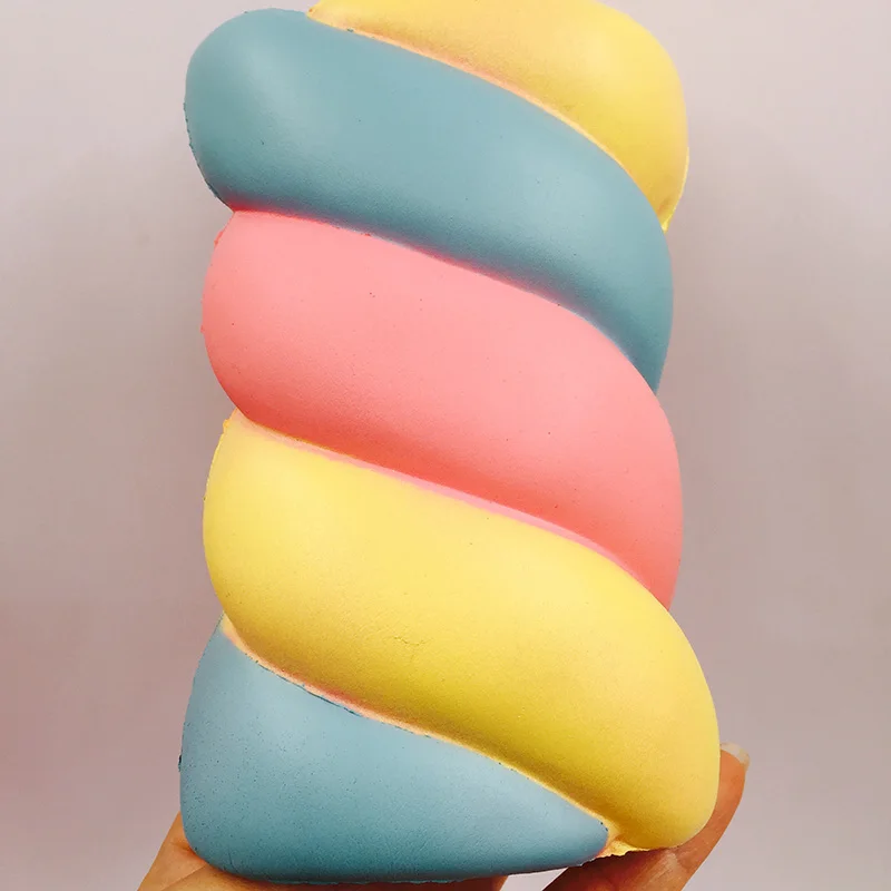Мягкий 1 предмет kawaii squishy jumbo rainbow хлопковые конфетные конфеты медленно