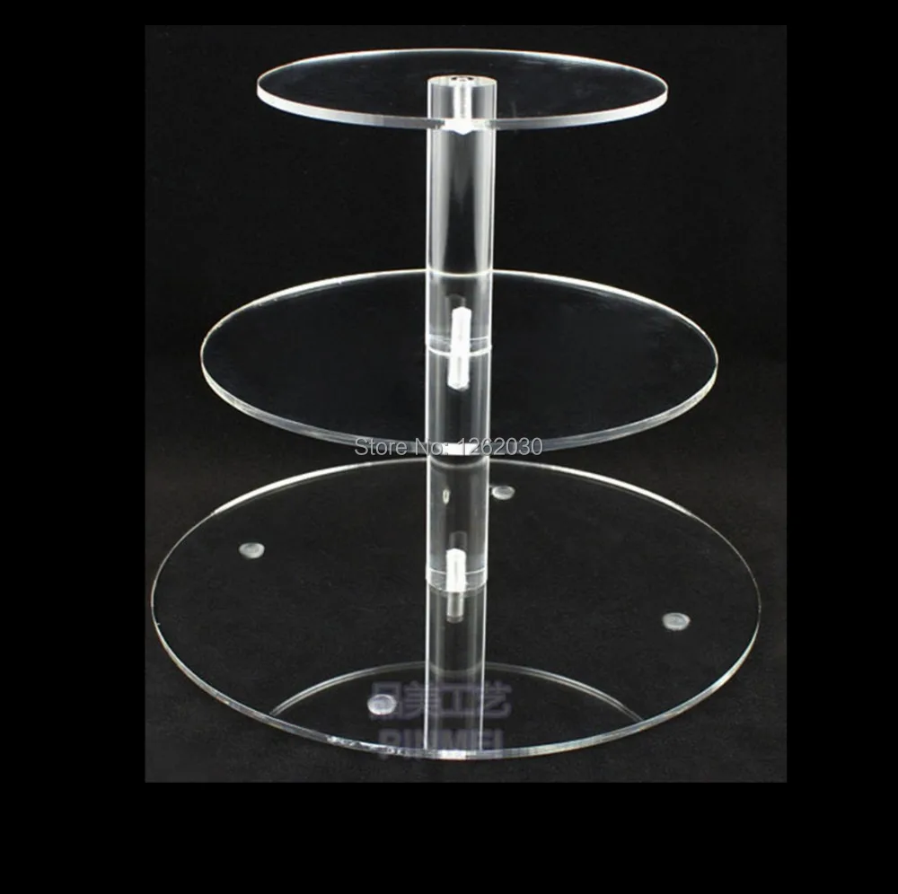 3 уровневая акриловая подставка для торта свадебного кекса Бесплатная