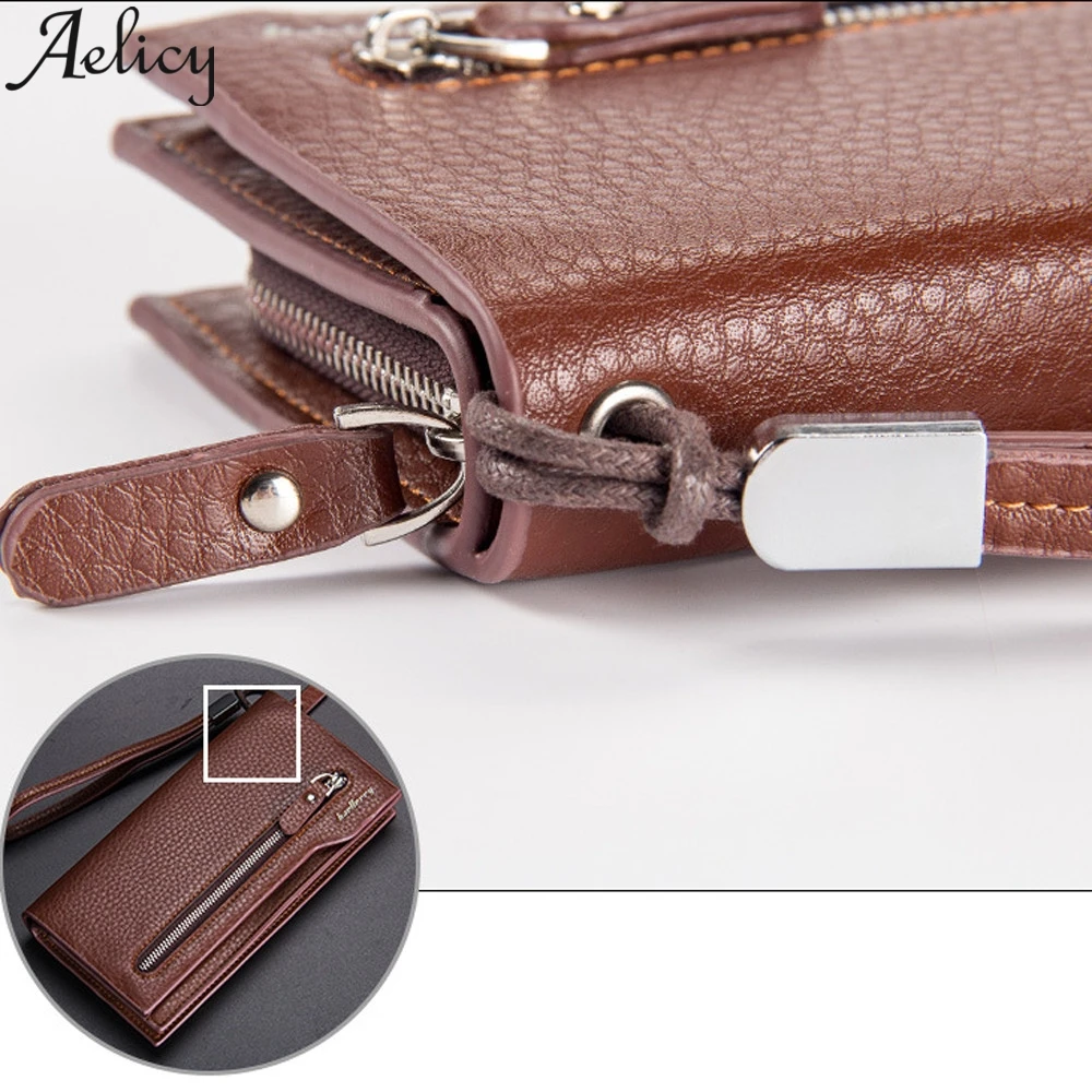 Aelicy, модный мужской длинный кошелек, кошельки на молнии, клатч, сумка для мобильного телефона, сумка, кредитный держатель для карт, сумка для денег