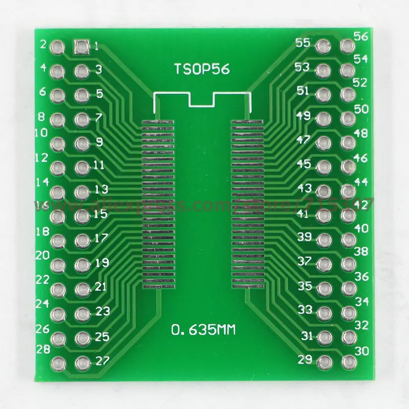 PHISCALE 5 шт. плата адаптера TSOPII/ TSSOP56/ SOP56 (smd для dip) 0 635/0 8 мм Шаг SDRAM | Обустройство дома