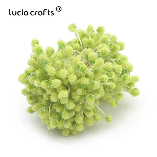 Green Lucia crafts 5 мм разноцветные варианты стеклянные цветочные тычинки для цветов украшения торта diy пестик тычинка 70 шт./лот D0601 - Цвет: Green