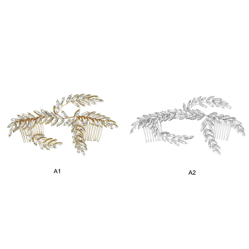 

Bridal Wedding Hair Combs Women Handmade Rhinestone Hair Ornaments Insert Headwear Headpiece Hair Accessories