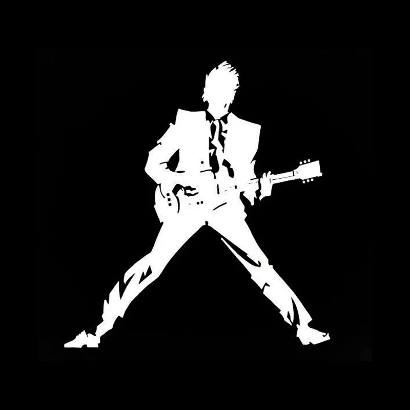 YJZT 14 см * 9 Забавный гитарный плеер Rock Music виниловая черная/серебряная