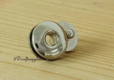 Магнитные защелки для сумок и кошельков 17 мм серебристые F49|purse snaps|silver silversilver button |